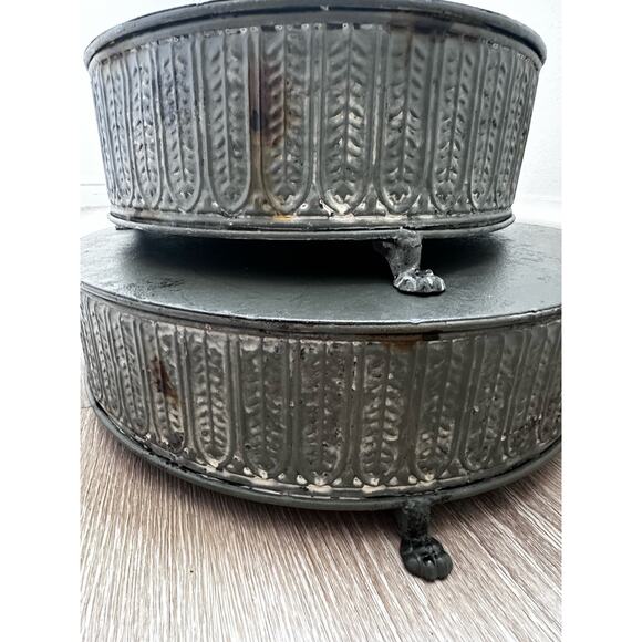 Cake Pans|Tin Cake Stands w/Feet|2pcs Medium & Large - Picture 4 of 7